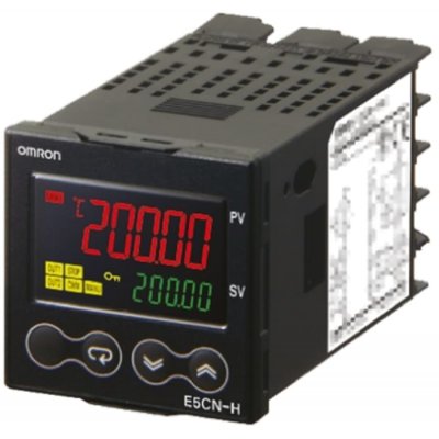 Omron E5CN-HTQ2M-500 AC100-240 PID Temperature Controller 2 Output Relay, 100  240 V ac