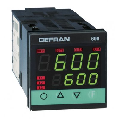 Gefran 600-R-R-R-R-1 PID Temperature Controller 4 Output Relay, 100 V ac, 240 V ac