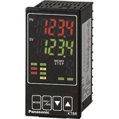 Panasonic AKT8R111200  DIN Rail PID Temperature Controller 1 Input, 3 Output Relay, 100 → 240 V ac