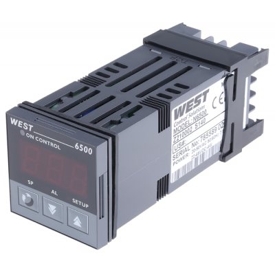 West Instruments N6500Z210002 PID Temperature Controller 1 Output Relay, 24 → 48 V ac/dc