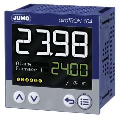 Jumo 00680800 PID Temperature Controller 3 Input, 3 Output Relay, 110 → 240 V ac Supply