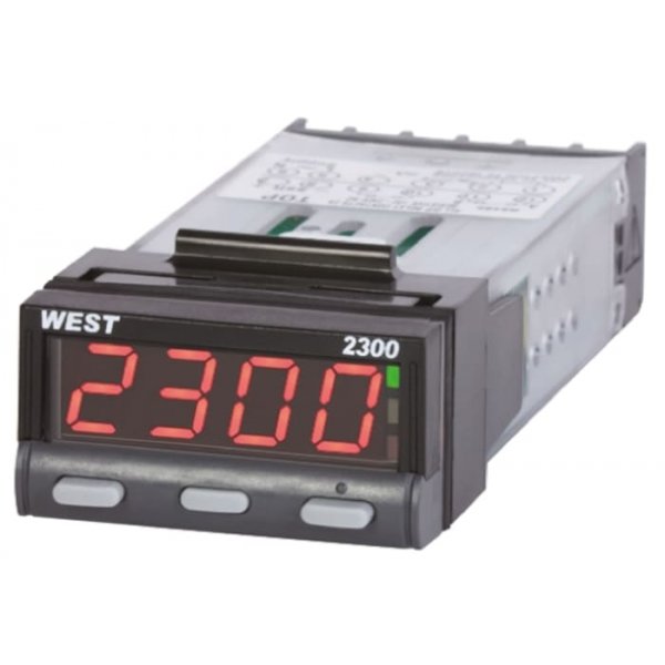 West Instruments N2300Y0002 Temperature Controller, 49 x 25mm, 2 Output, 12 → 30 V dc, 24 V ac Supply Voltage