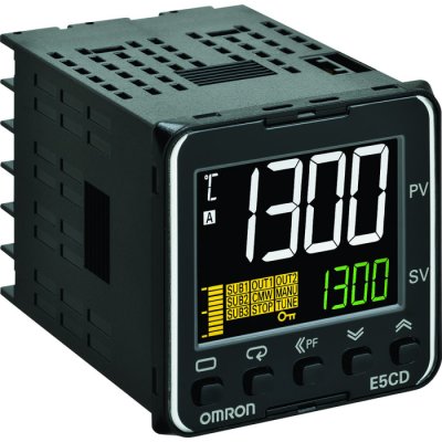 Omron E5CD-QX2D6M-000  PID Temperature Controller 2 Input, 2 Output PNP, SSR, 24 V ac/dc