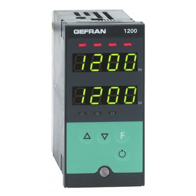 Gefran 1200-RDR0-00-0-1 PID Temperature Controller 3 Output Relay, 100 V ac, 240 V ac