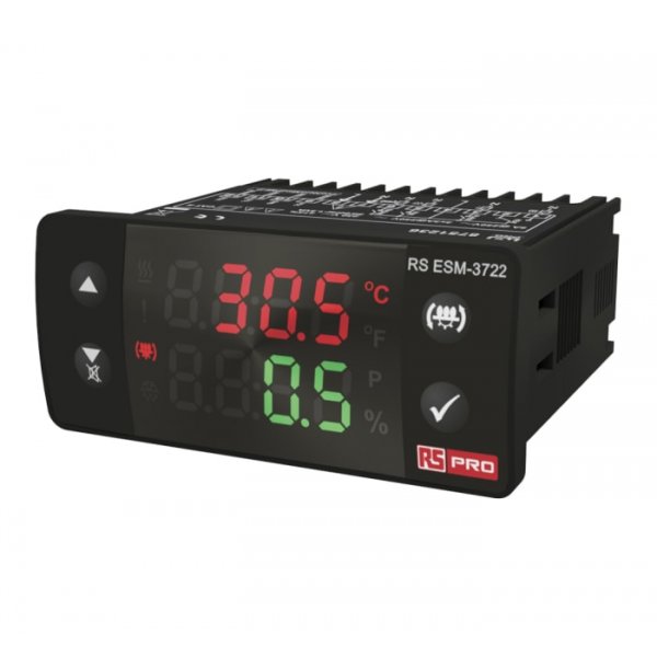 RS PRO 875-1236 PID Temperature Controller 1 Input, 4 Output Relay, 230 V ac  ON/OFF