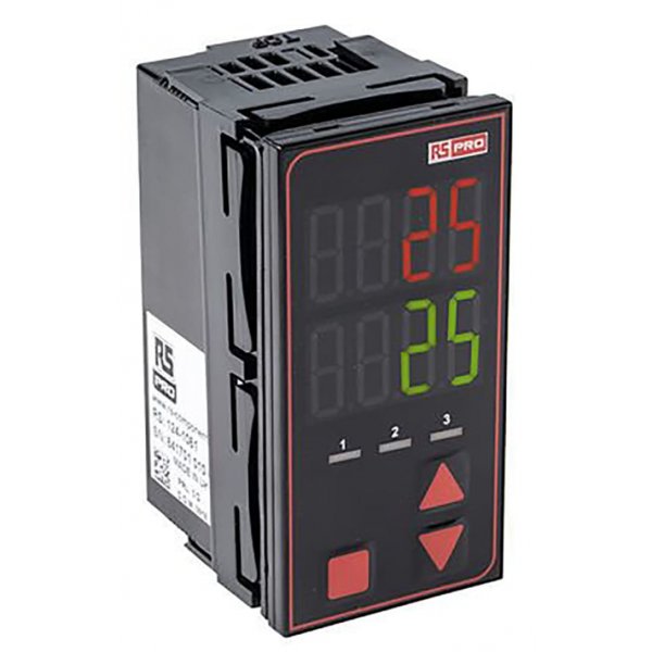 RS PRO 124-1062 PID Temperature Controller 3 Output Relay, 24 V ac/dc