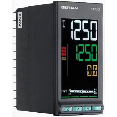 Gefran 1250-R-R00-01050-1-G PID Temperature Controller 3 Output Analogue, Relay