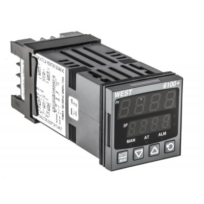 West Instruments P6100-2-1-1-0-0-0-2 Temperature Controller, 48 x 48mm 1 Input, 2 Output Relay