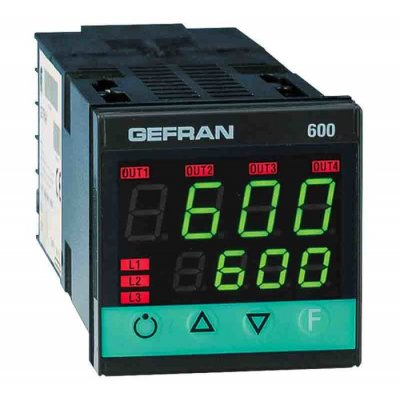 Gefran 600-R-R-W-0-1 PID Temperature Controller 3 Output Analogue, Relay, 100 V ac, 240 V ac