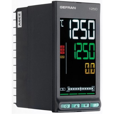 Gefran 1250-D-R00-00000-0-G  PID Temperature Controller 2 Output Logic, Relay