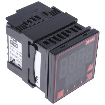 RS PRO 124-1070 PID Temperature Controller 3 Output Relay, SSR, 110 → 240 V ac
