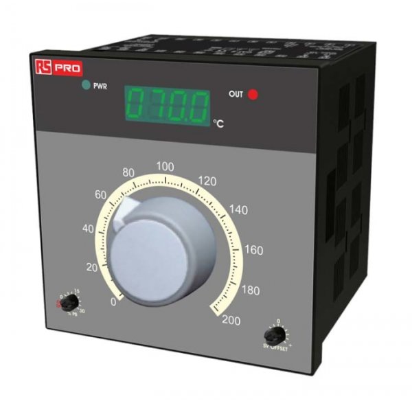 RS PRO 198-1176 On/Off Temperature Controller 1 Input, 2 Output Analogue Relay, 230 V ac