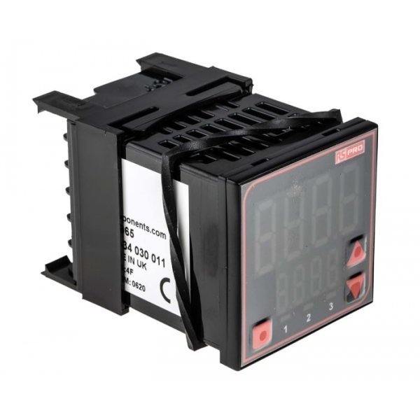 RS PRO 124-1065 PID Temperature Controller 2 Output Relay, 110 → 240 V ac