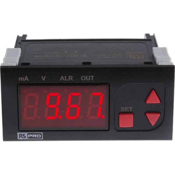 RS PRO 124-1074 Temperature Indicator, 77 x 35mm 4 Input None, 24 V ac