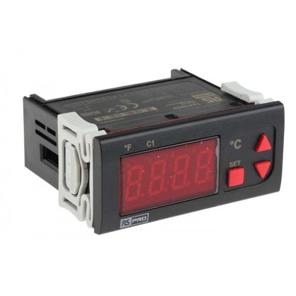 RS PRO 124-1053 On/Off Temperature Controller 1 Input, 1 Output Relay, 24 V ac/dc