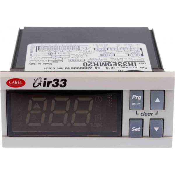 Carel IR33E9MR20 Panel Mount PID Temperature Controller, 76.2 x 34.2mm 2 (Analogue), 2 (Digital) Input