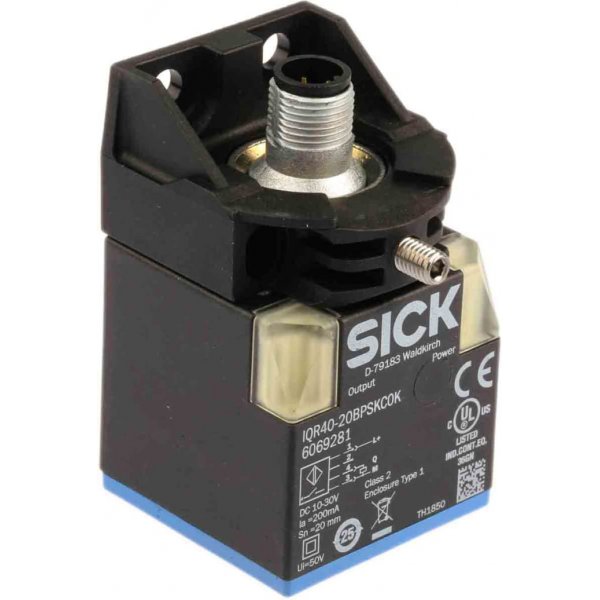 Sick IQR40-20BPSKC0K Inductive Proximity Sensor - Block, PNP Output, 20 mm Detection