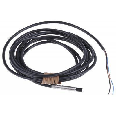 Omron E2E-S05N03-WC-C1 2M Inductive Sensor - Barrel, NPN Output, 3 mm Detection, IP67, Cable Terminal