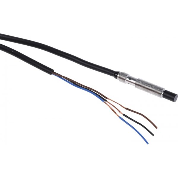 Omron E2E-S05N03-WC-B1 2M Inductive Sensor - Barrel, PNP Output, 3 mm Detection, IP67, Cable Terminal