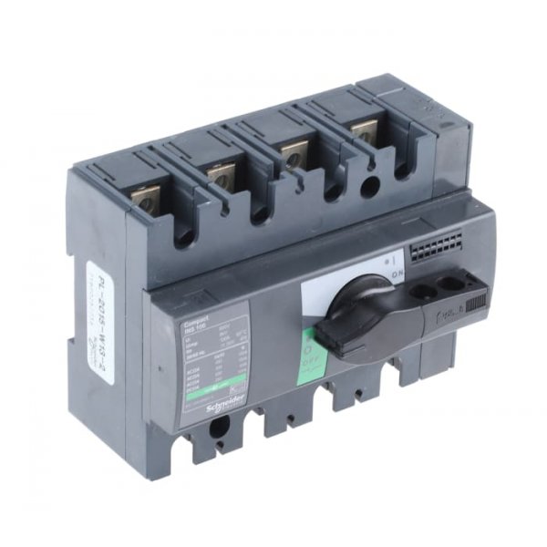 Schneider Electric 28909 DIN Rail Non Fused Isolator Switch - 100 A Maximum Current