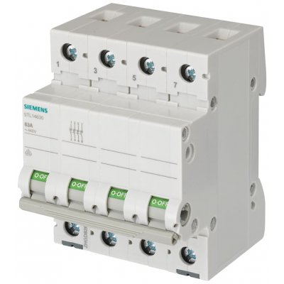 Siemens 5TL1492-0 4P Pole Isolator Switch - 92A Maximum Current