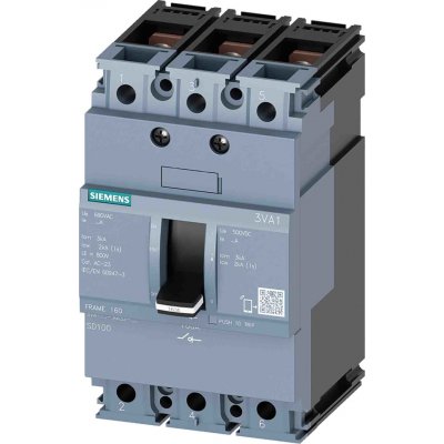 Siemens 3VA1110-1AA32-0AA0  3P Pole Isolator Switch - 100A Maximum Current