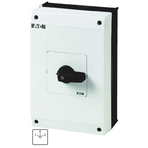 Eaton 207220 T5B-2-8211/I4 2P Pole Isolator Switch - 63A Maximum Current, 37kW Power Rating