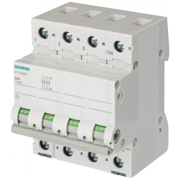 Siemens 5TL1680-0 3P Pole Isolator Switch - 80A Maximum Current