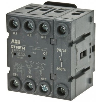 ABB OT125FT4N2  1SCA105066R1001 4P Pole Panel Mount Isolator Switch - 125A Maximum Current