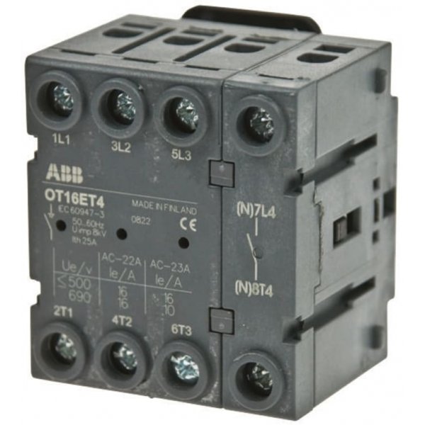 ABB OT80FT4N2 1SCA105499R1001 4P Pole Panel Mount Isolator Switch - 80A Maximum Current