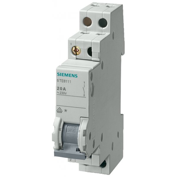 Siemens 5TE8214  2 Pole DIN Rail Non Fused Isolator Switch - 20A Maximum Current