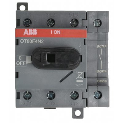 ABB OT80F4N2 1SCA105413R1001 4P Pole Isolator Switch - 80A Maximum Current