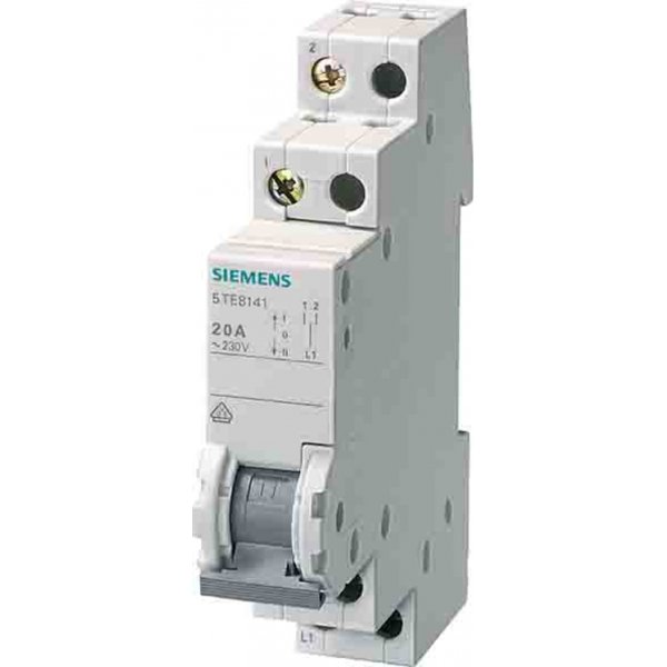 Siemens 5TE8142  1P Pole DIN Rail Isolator Switch - 20A Maximum Current