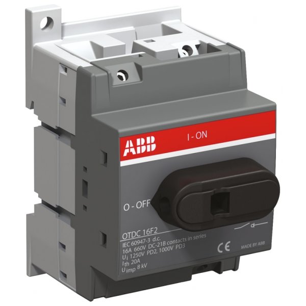 ABB OTDC25F2  1SCA121455R1001 DIN Rail Non Fused Isolator Switch - 25 A Maximum Current