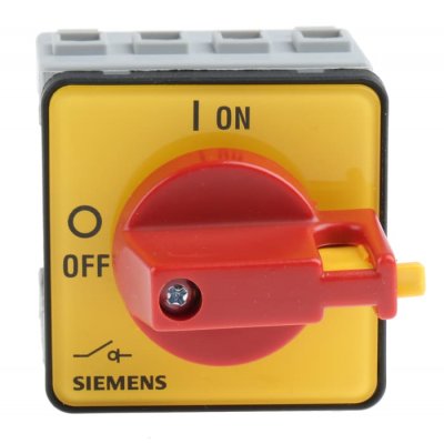 Siemens 3LD2022-1TL13  3P+N Pole Panel Mount Isolator Switch - 16A Maximum Current
