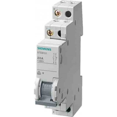 Siemens 5TE8162  1P Pole DIN Rail Isolator Switch - 20A Maximum Current