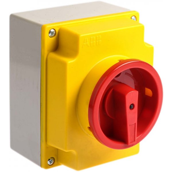 ABB S37K5N-A S37K5N 3P Pole Isolator Switch - 25A Maximum Current, 9kW Power Rating, IP65