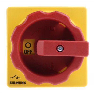 Siemens 3LD2003-0TK53  3 Pole Panel Mount Non Fused Isolator Switch - 16 A Maximum Current, 7.5 kW Power Rating, IP65
