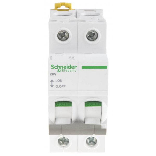 Schneider Electric A9S65263 2P Pole Isolator Switch - 63A Maximum Current