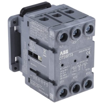 ABB OT25FT3 1SCA104884R1001 3P Pole Panel Mount Isolator Switch - 25A Maximum Current