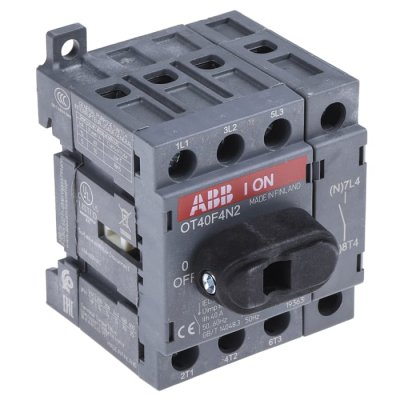 ABB OT40F4N2 1SCA104932R1001 4P Pole Isolator Switch - 40A Maximum Current
