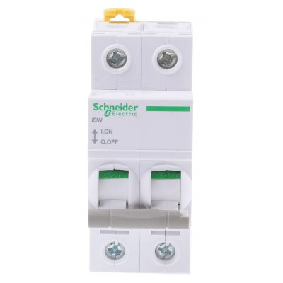 Schneider Electric A9S65240 2P Pole Isolator Switch - 40A Maximum Current, IP20