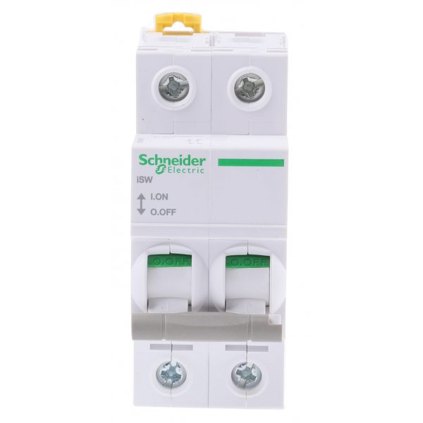 Schneider Electric A9S65240 2P Pole Isolator Switch - 40A Maximum Current, IP20