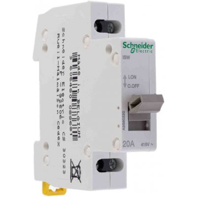 Schneider Electric A9S60220 2P Pole Isolator Switch - 20A Maximum Current, IP40