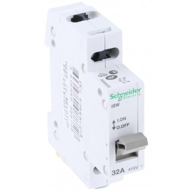 Schneider Electric A9S60232 2P Pole Isolator Switch - 32A Maximum Current, IP40
