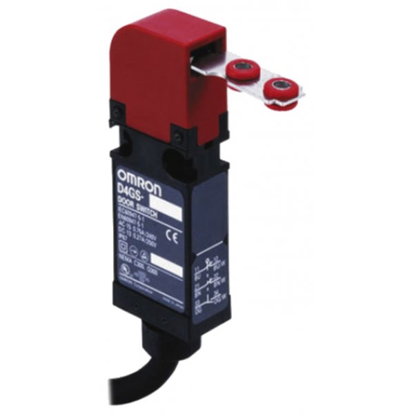 Omron D4GS-N4R Safety Interlock Switch, 3NC, Key, Plastic