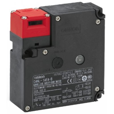Omron D4NL-1AFG-B Solenoid Interlock Switch, Power to Lock, 24 V dc