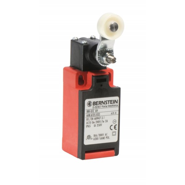 Bernstein AG 6086835059 I88 Limit Switch With Lever, Roller Actuator, Thermoplastic, 2NC