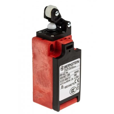 Bernstein AG 6086821099 I88 Limit Switch With Lever, Roller Actuator, Thermoplastic, 2NC