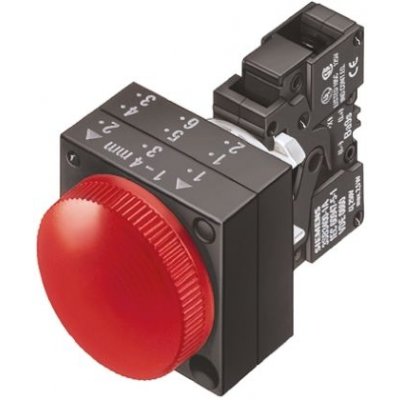 Siemens 3SB3244-6AA20 Red LED Pilot Light 22.3mm